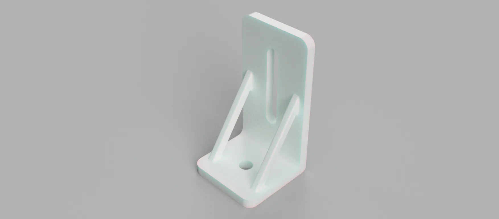 3D-printed camera holder custom-designed to mount the IFM camera in a rigid position over the parts bin.
